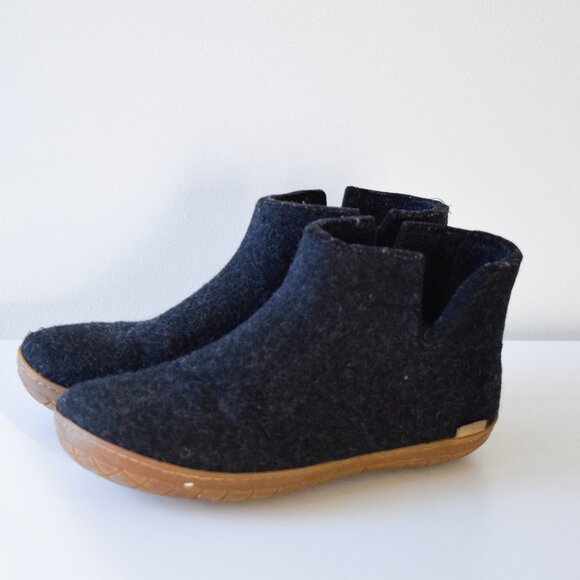 Glerups charcoal wool boot slipper - Picture 2 of 7